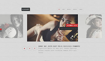 灰色大图画室工作室宽屏企业网站